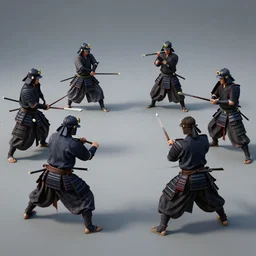 8 k hd detailed octane render of a samurai training session