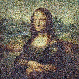 the Mona Lisa being painted by an aardvark, real