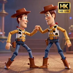 Woody from Toy Story fighting his opponent in Fight Club. Cinematic, Award winning, ultra high resolution, intricate details, rendered with unreal engine, UHD 8K
