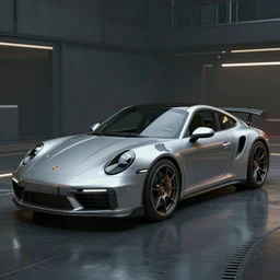 concept art of a futuristic Porsche from Cyberpunk 2077,  octane render