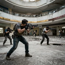 epic airsoft battle in abandoned mall