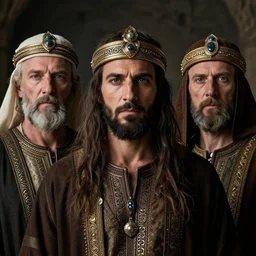 Turkic Origin Myth Ergenekon Michael Whelan by Jeff Easley photorealistic by Edmonia Lewis, cinematic, realistic faces, coherent, detailed, intricate dramatic lighting, establishing shot, 8k resolution