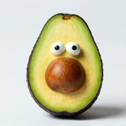 dslr photo portrait still of an avocado as!!!! muppet!!!!! 8 5 mm f 1. 8