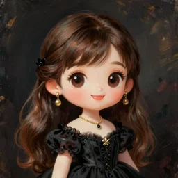 a high fashion studio portrait of a smiling charming anime girl, chibi art, painting by gaston bussiere, craig mullins, j. c. leyendecker