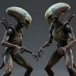 aliens brainsuckers fights with star wars creature, perfect faces, cinematic, fine details, studio lighting, subtle shadows, rendered in vue, art by ralph mcquarrie, photorealism, hyper realism, mental ray render, hyper detailed, canon eos r 3, f / 1. 4, iso 2 0 0, 1 / 1 6 0 s, medium shot, 8 k, raw, unedited, in - frame,