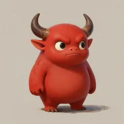 full character of a stylised cute and tiny red ogre, naita aka oni, character design, painting by gaston bussiere, trending on artstation, jeffery catherine jones