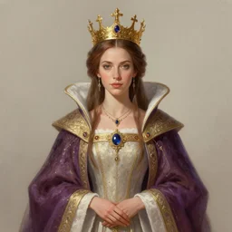 royal portrait of the high queen, garments, high fantasy, digital painting
