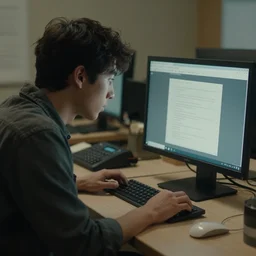 a film still of a computer trying to unplug itself