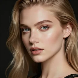 a gorgeous exotic white woman, closeup