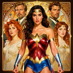 portrait of Jennifer Connelly as wonder woman tv show by Stanley Artgerm Lau , greg rutkowski, thomas kindkade, alphonse mucha, loish, norman rockwell. Trending on artstation rule of thirds detailed illustration hd 4k