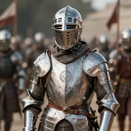 man in 15 century crusader armor