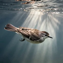 bird evolved to swim underwater