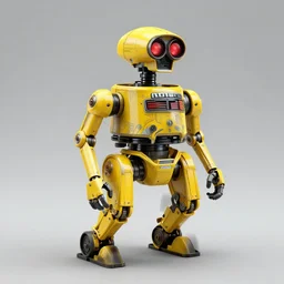 yellow DUM-series pit droid, by Greg Rutkowski