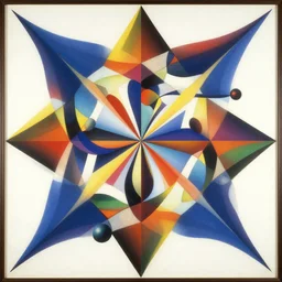 symbolic religious painting of a colorful optical illusion apotheosis by victor vasarely, benoit b. mandelbrot, op art, illusion