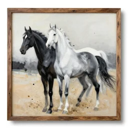 horses / abstract oil painting mixed with sand in old carved wood with black and white ink splatters ( ( ( ( ( ( ( informalism ) ) ) ) ) / complementary color scheme, daguerreotype, glitch art, great volume and textures with very strong brush strokes, highly detailed, intrincate, fantasy, elegant / octane, lumen unreal 5