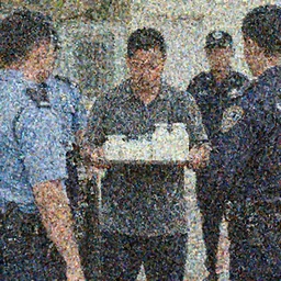 a photograph from an episode of a crime drama depicting the scene where the milk tray man is finally caught by the police