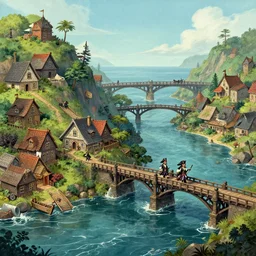 houses, bridges and pirates by McBess
