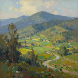 an extremely beautiful masterpiece landscape painting in the photoreal style of rez,