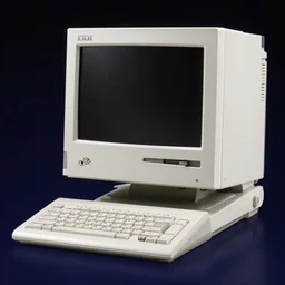 ibm pc 5 1 6 0 product shot, a page from cyberpunk 2 0 2 0, style of paolo parente, style of mike jackson, 1 9 9 0 s comic book style, white background, ink drawing, black and white