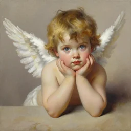 painting of a cherub portrait greg hildebrandt high detail