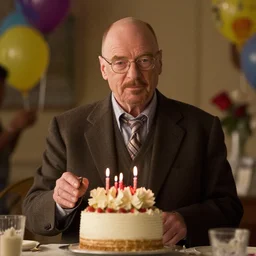 Walter white in a birthday party