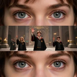 sharp, highly detailed, high quality frame from a 2 0 1 9 sci fi color movie, set in 1 8 6 5 in an alternate universe, mid distant shot of three students practicing magic, at the'school of science and magic ', good lighting, in focus, detailed eyes, live action, award winning lighting, award winning photography