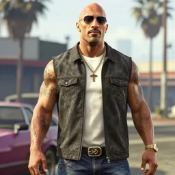 Dwayne Johnson as a character in GTA V, GTA V graphics
