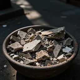 bowl of city rubble