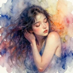 dreaming in watercolor, trending on artstation, award winning, emotional vibrant, highly detailed surrealist art