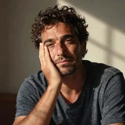 photograph of a man bored in cyprus
