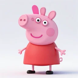 very very intricate 3 d render of peppa pig