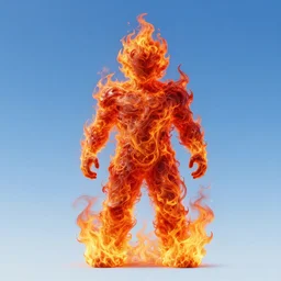 Giant Fire shaped like a person