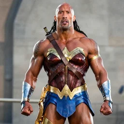 dwayne johnson as wonder woman
