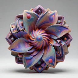 3d fractals, opart, razzle dazzle, sculpture, by james jean