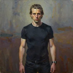 an oil painting of Darude - Sandstorm