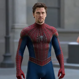 film still of christian bale in spiderman movie