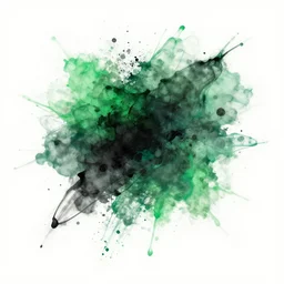 abstract art splash paint, green black. digital painting, hd, detailed.