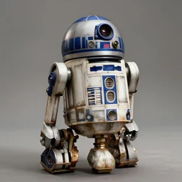 a film still of steampunk r 2 d 2 with a monocle, full body, photorealistic photograph