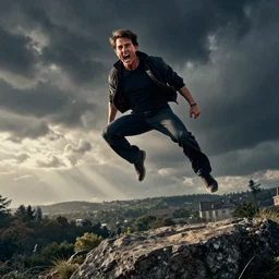 tom cruise screaming and jumping on emma watson