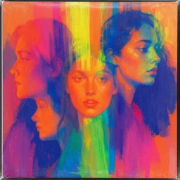 album cover design in beautiful bright colors by tristan eaton and james jean
