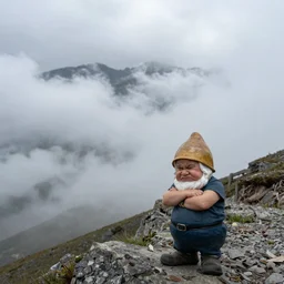 clouds gather over a dwarf holding a grudge on a mountain pass