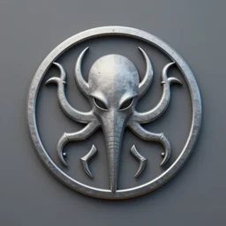 cthulhu emblem, stylized as a 3 dimensional render, octane render