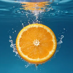 orange, splash underwater! photoshop edit, golden ratio