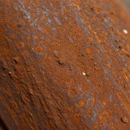 very beautiful photograph of the texture of dirt on rusty iron, realistic, detailed, macro shooting