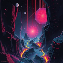 generative art, sci - fi, minimalistic by paul lehr