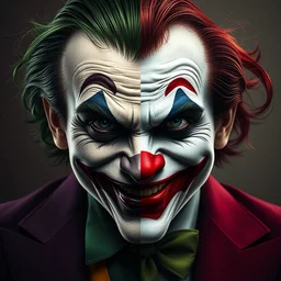 bilateral half split portrait, saul goodman, the joker
