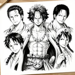 highly detailed ink portrait photo illustration of sakazuki akainu, b & w clean shaped illustration by kim jung gi, ric estrada, ron english and eiichiro oda