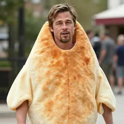 brad pitt in a pita costume