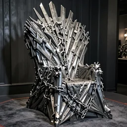 iron throne, interior, chain, intricate, elegant, highly detailed, john park, frazetta, sparth, ruan jia, jeffrey catherine jones
