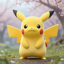 real life pokemon, cute!!!, content!!!, mischievous!!!, adorable!!!, fluffy!!!, ultra realistic!!!, spring, early morning, overcast weather, sharp focus, tiny amount of chromatic aberration